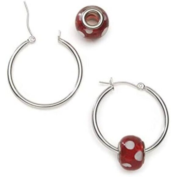 Darice Mix and Mingle Silver Tone Hoop Earring Latch Back, 6-Pairs DIY Findings - Picture 2 of 2